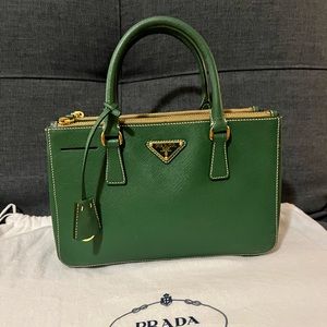 Authentic Prada Saffiano Double Zip Handbag